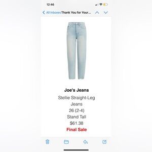 Joe’s Jeans Stellie loose high rise jeans in great condition